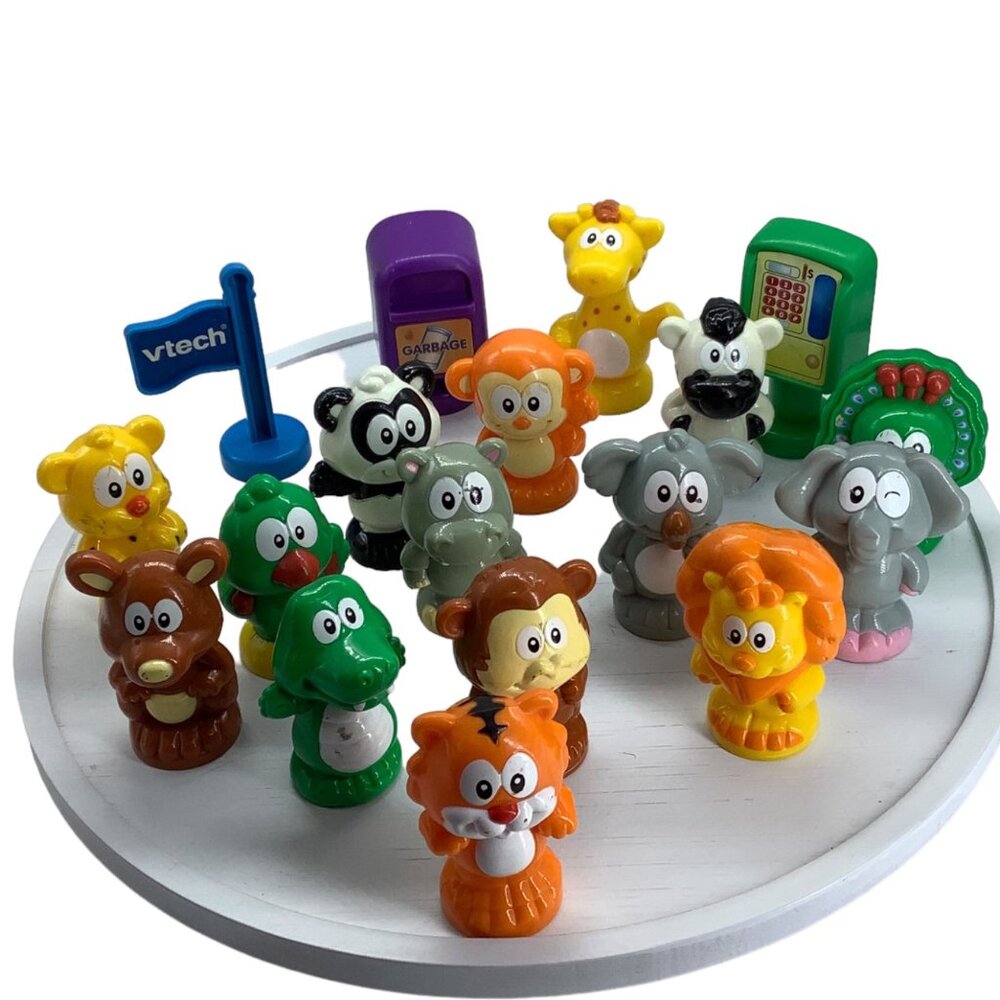 VTech Animal Train Toy Figures Lot Of 17‎ Alligator Tiger Lion Koala Elephant